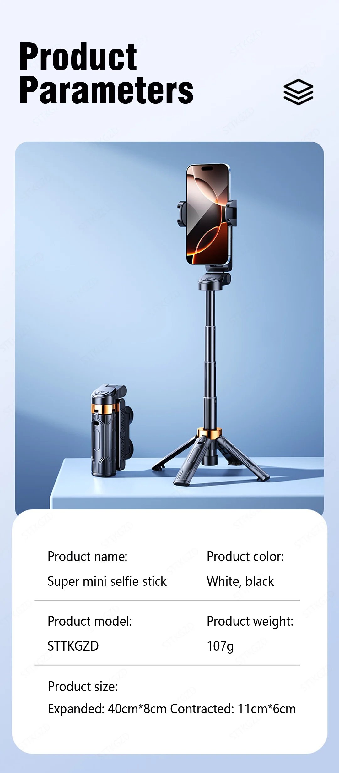 Universal Mini Selfie Stick Portable Phone Holder Shooting Aid Versatile Integrated Design Bluetooth Remote For Live Broadcas