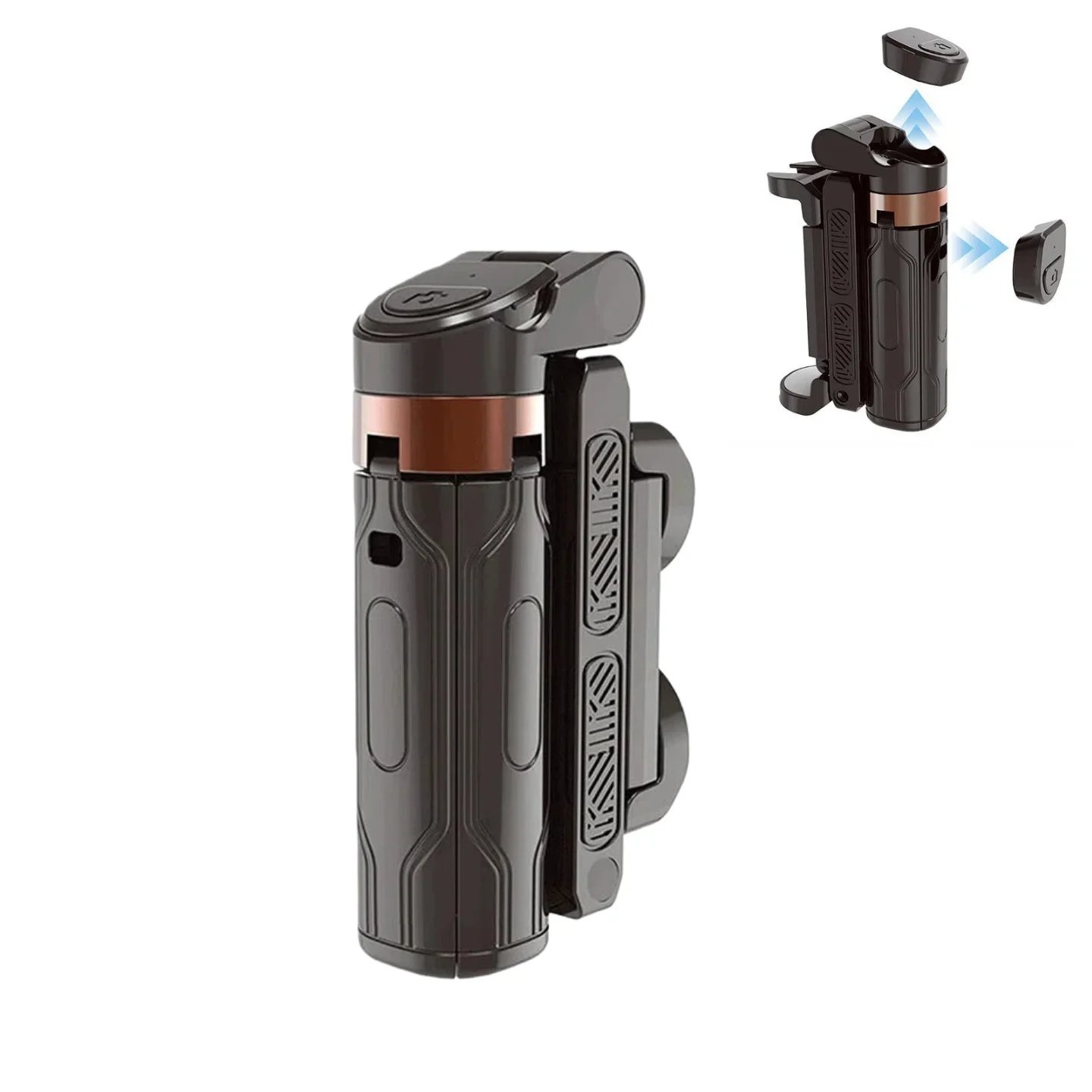 Universal Mini Selfie Stick Portable Phone Holder Shooting Aid Versatile Integrated Design Bluetooth Remote For Live Broadcas