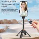 Universal Mini Selfie Stick Portable Phone Holder Shooting Aid Versatile Integrated Design Bluetooth Remote For Live Broadcas - Image 6