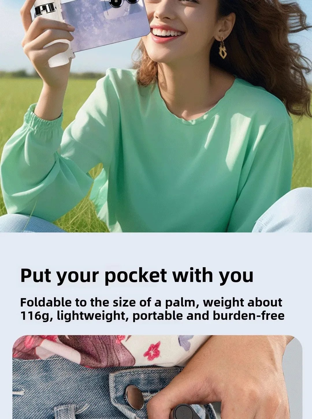 Universal Mini Selfie Stick Portable Phone Holder Shooting Aid Versatile Integrated Design Bluetooth Remote For Live Broadcas