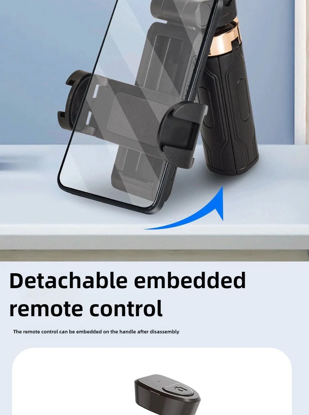 Universal Mini Selfie Stick Portable Phone Holder Shooting Aid Versatile Integrated Design Bluetooth Remote For Live Broadcas