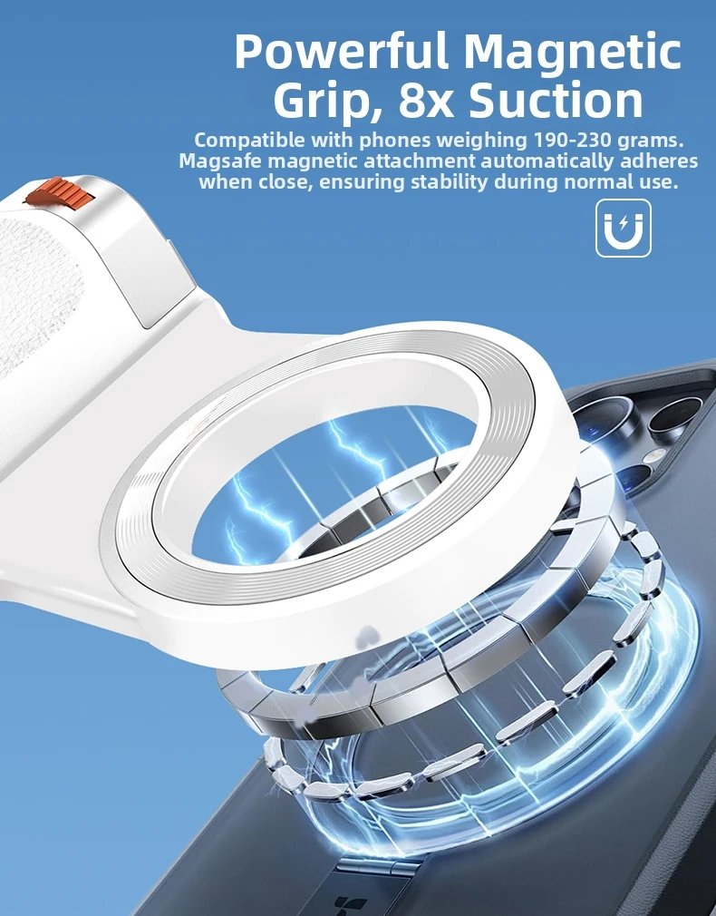 PH-80 Magnetic Camera Grip with Remote Shutter Fill Light Remote Control Handle Universal for Phones