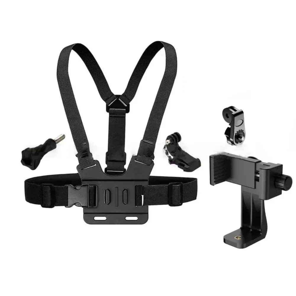 Hands Free Adjustable Chest Strap Stand Universal Harness Strap Stabilizer Selfie Stick Monopod for IPhone GoPro Go Pro Tripod