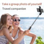 Bluetooth Selfie Stick Tripod Desktop Stand, Phone Holder, Wireless Remote Shutter, for iPhone Android, Option with Fill Light - Image 4