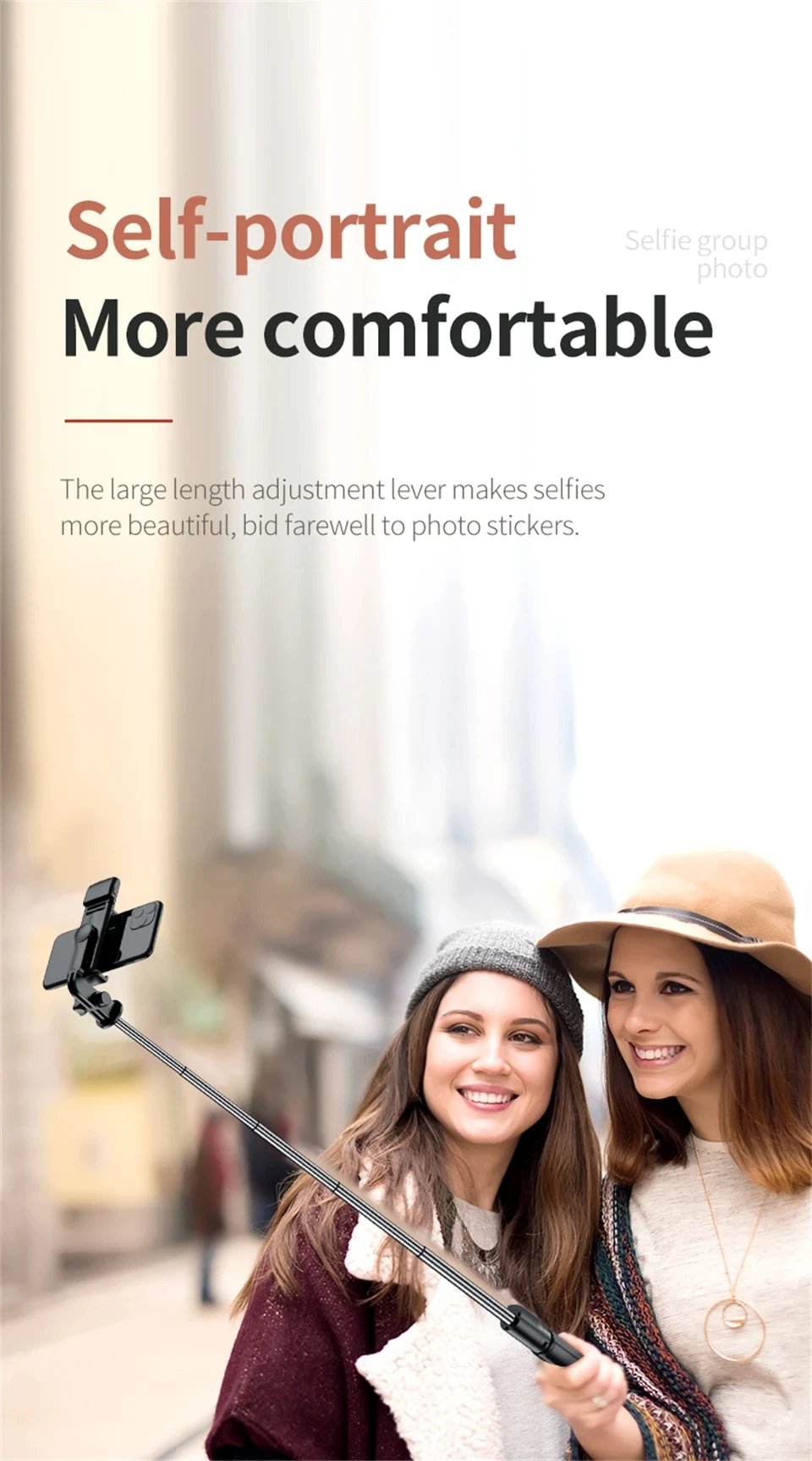 Bluetooth Selfie Stick Tripod Desktop Stand, Phone Holder, Wireless Remote Shutter, for iPhone Android, Option with Fill Light Bluetooth Selfie Stick Tripod Desktop Stand, Phone Holder, Wireless Remote Shutter, for iPhone Android, Option with Fill Light