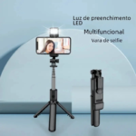 Bluetooth Selfie Stick Tripod Desktop Stand, Phone Holder, Wireless Remote Shutter, for iPhone Android, Option with Fill Light - Image 3