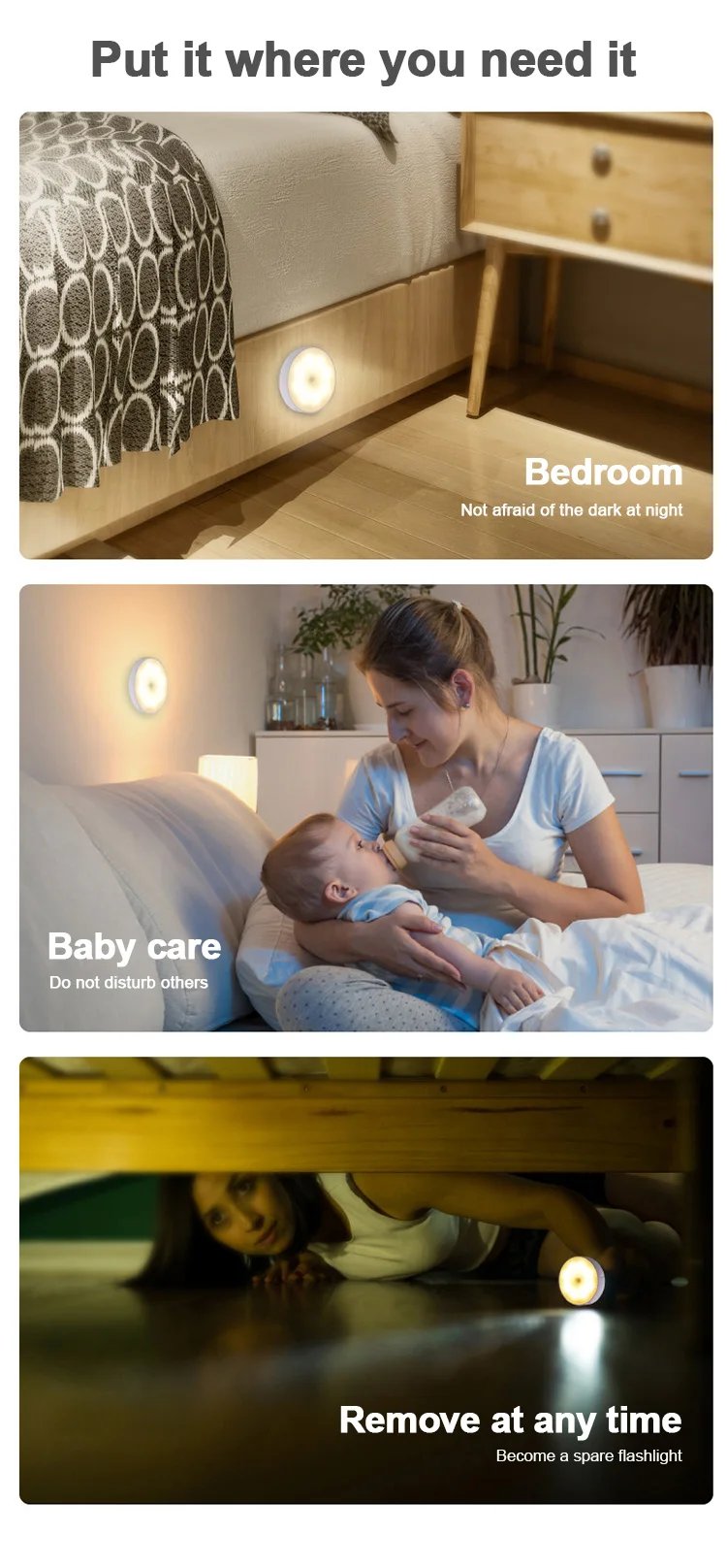 LED Night Light Motion Sensor Light USB Rechargeable Kitchen Bedroom Magnetic Base Wall Light Stairs Lighting Night Lamp LED Night Light Motion Sensor Light USB Rechargeable Kitchen Bedroom Magnetic Base Wall Light Stairs Lighting Night Lamp