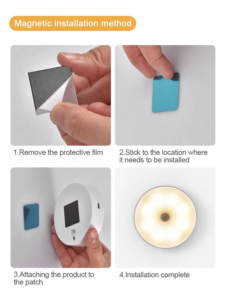 LED Night Light Motion Sensor Light USB Rechargeable Kitchen Bedroom Magnetic Base Wall Light Stairs Lighting Night Lamp LED Night Light Motion Sensor Light USB Rechargeable Kitchen Bedroom Magnetic Base Wall Light Stairs Lighting Night Lamp