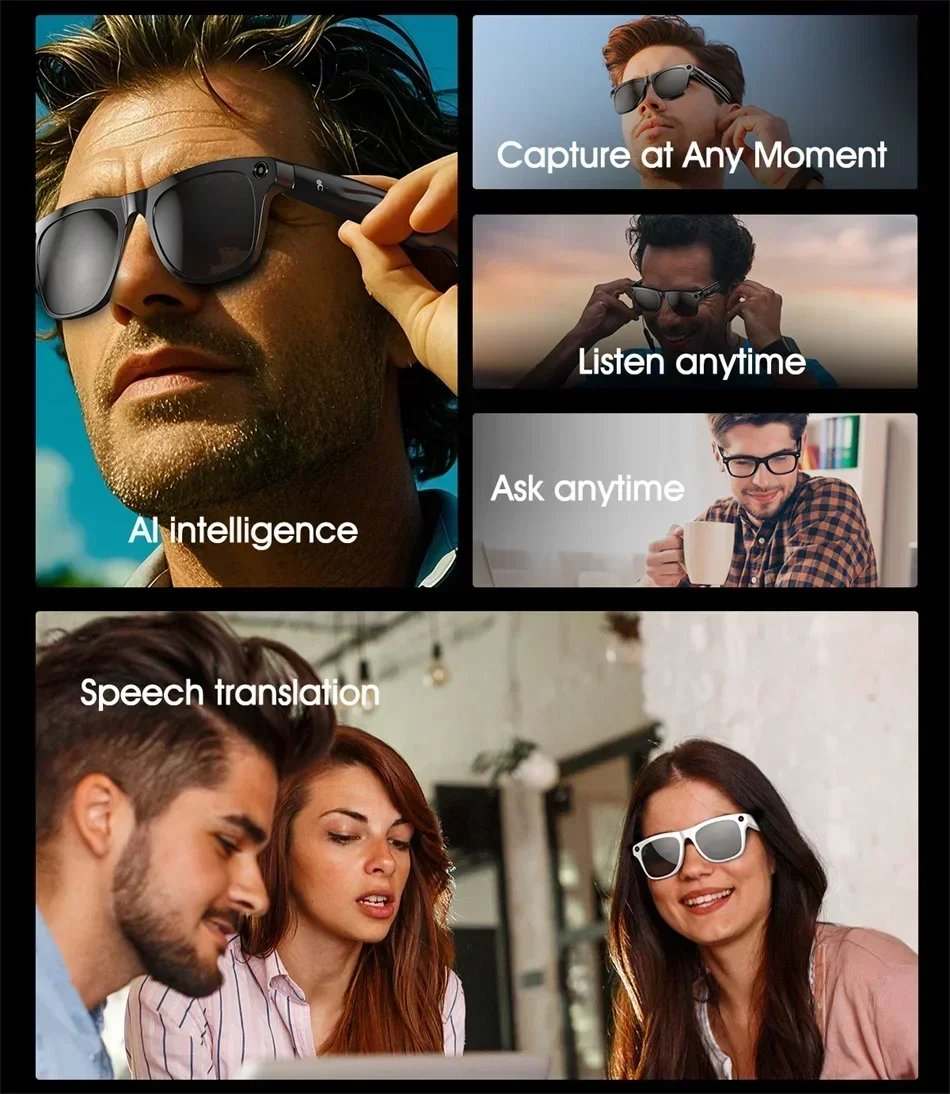 Lenovo Smart 8K AI Glasses With 1200mp Camera Chat Gpt Touch Sport Sunglasses Bluetooth Calling Music Player For Men Women Gift Lenovo Smart 8K AI Glasses With 1200mp Camera Chat Gpt Touch Sport Sunglasses Bluetooth Calling Music Player For Men Women Gift