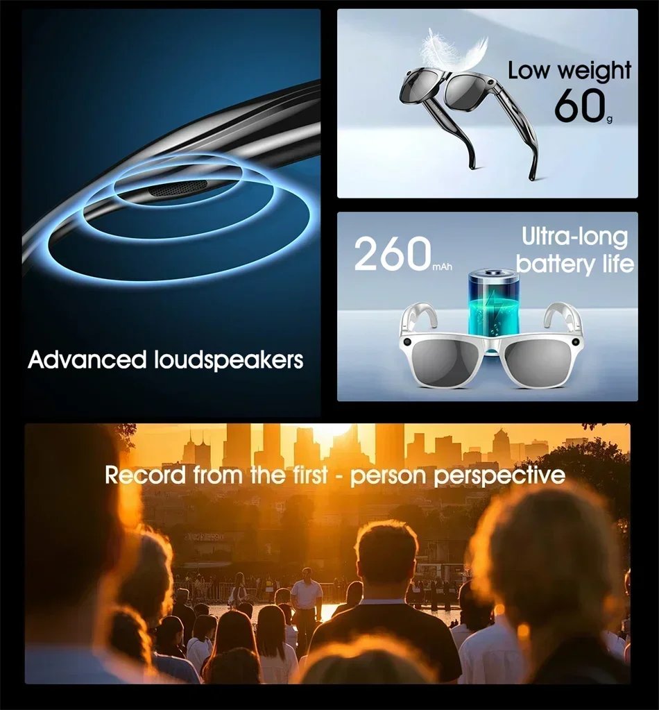 Lenovo Smart 8K AI Glasses With 1200mp Camera Chat Gpt Touch Sport Sunglasses Bluetooth Calling Music Player For Men Women Gift Lenovo Smart 8K AI Glasses With 1200mp Camera Chat Gpt Touch Sport Sunglasses Bluetooth Calling Music Player For Men Women Gift