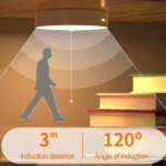 LED Motion Sensor Light USB Mini Night Lights Round Chargeable Lamp For Bedroom Kitchen Stair Hallway Wardrobe Lighting Cupboard - Image 2