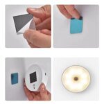 LED Motion Sensor Light USB Mini Night Lights Round Chargeable Lamp For Bedroom Kitchen Stair Hallway Wardrobe Lighting Cupboard - Image 6