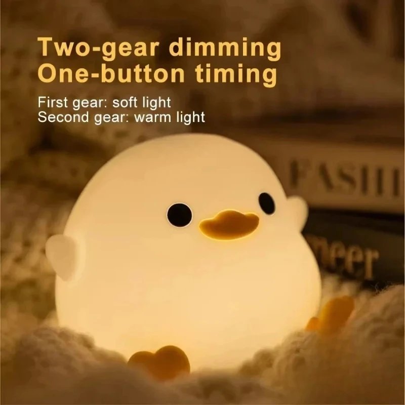 LED Night Light Cute Duck Cartoon Animals Silicone Lamp for Children Kid Touch Sensor Timing USB Rechargeable for Birthday Gifts LED Night Light Cute Duck Cartoon Animals Silicone Lamp for Children Kid Touch Sensor Timing USB Rechargeable for Birthday Gifts