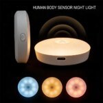 LED Night Light Motion Sensor Light USB Rechargeable Kitchen Bedroom Magnetic Base Wall Light Stairs Lighting Night Lamp