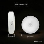 LED Night Light Motion Sensor Light USB Rechargeable Kitchen Bedroom Magnetic Base Wall Light Stairs Lighting Night Lamp - Image 2