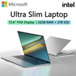 New 15.6" Portable Laptop Intel 6500Y 32GB RAM 2TB SSD Windows 11 5000mAh Backlit Keyboard Fingerprint Office Gaming Notebook PC