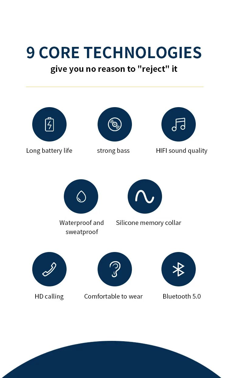 Magnetic Adsorption Wireless Bluetooth 4.2 In-Ear Earphone Sports Headphones Stereo Headset With Mic For iPhone Huawei Samsung