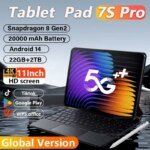 Original Pad 7S Pro Tablet 22GB+2TB Snapdragon 8 Gen 2 11inch Android 14 5G Dual SIM HD 4K WiFi GPS Tablet PC