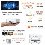 Mini PC Windows 10 Intel Core i7 8500Y 12GB DDR3 512GB 1TB SSD PC Gamer Computer Dual WIFI 6 BT4.2 4K HD Mini Gaming Pc Desktop - Image 2