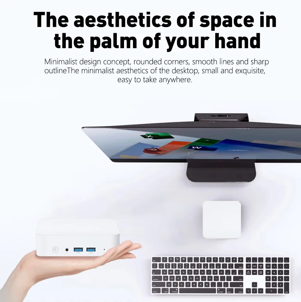 Mini PC Windows 10 Intel Core i7 8500Y 12GB DDR3 512GB 1TB SSD PC Gamer Computer Dual WIFI 6 BT4.2 4K HD Mini Gaming Pc Desktop