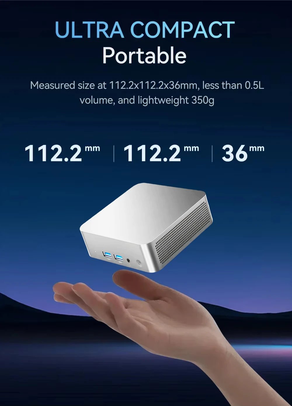 Mini PC Windows 10 Intel Core i7 8500Y 12GB DDR3 512GB 1TB SSD PC Gamer Computer Dual WIFI 6 BT4.2 4K HD Mini Gaming Pc Desktop