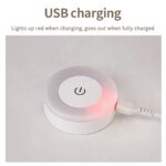 Wireless Led Book Light 6cm Rechargeable Wall Lamp with Touch Switch Night Light 3-Colors Dimmable Portable for Bedroom Reading - Image 4