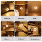 Wireless Led Book Light 6cm Rechargeable Wall Lamp with Touch Switch Night Light 3-Colors Dimmable Portable for Bedroom Reading - Image 6
