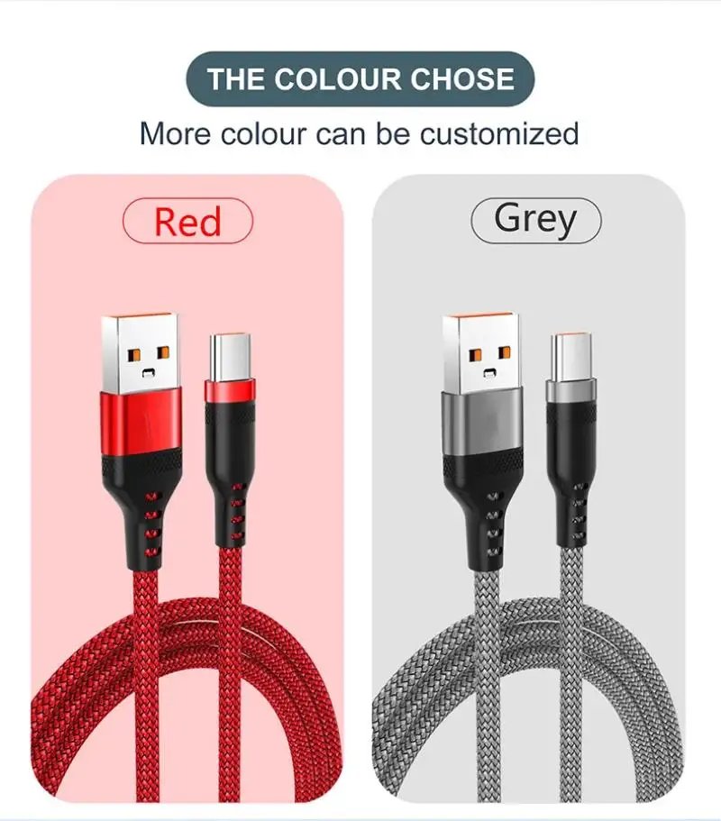 USB A to Type C Charging Extended Cable 6A Fast Charger Nylon Data Cable 1/3/5/8m For iPhone Samsung Type USB C Charging Device USB A to Type C Charging Extended Cable 6A Fast Charger Nylon Data Cable 1/3/5/8m For iPhone Samsung Type USB C Charging Device