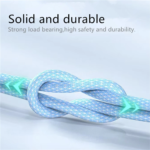 3in1 Usb 66W Super Fast Charging Macarone Braided  Data Cable, Suitable for Iphone Huawei Xiaomi Android Type C Charging Cable - Image 2
