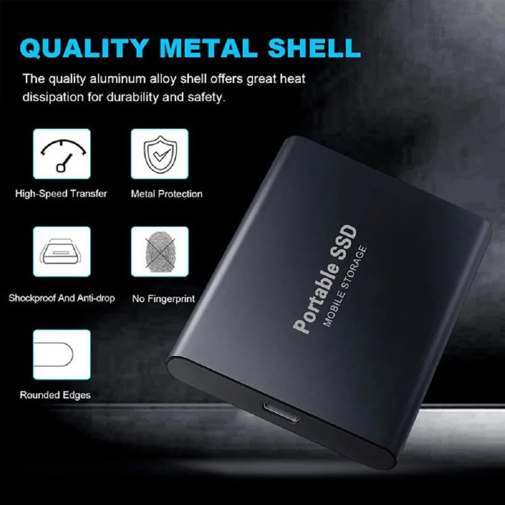 Portable SSD 1TB Original Hard Disk USB3.1 High Speed Hard Drive Type-C Solid Disk 4TB 8TB External ssd for Phone/Loptop/PC Portable SSD 1TB Original Hard Disk USB3.1 High Speed Hard Drive Type-C Solid Disk 4TB 8TB External ssd for Phone/Loptop/PC