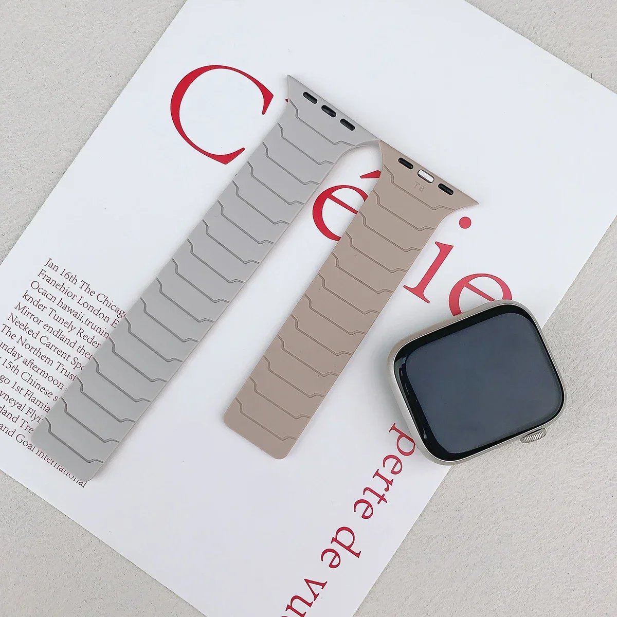 Magnetic Band for Apple Watch Band Ultra 2 49mm 46mm 44mm 41mm 45mm 42mm Silicone Bracelet iwatch Series 10 9 8 7 6 5 4 SE Strap