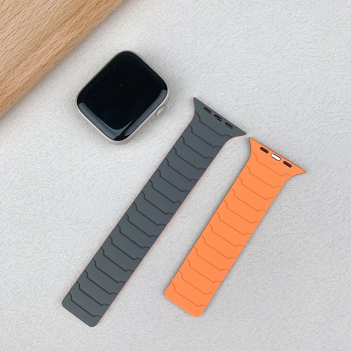 Magnetic Band for Apple Watch Band Ultra 2 49mm 46mm 44mm 41mm 45mm 42mm Silicone Bracelet iwatch Series 10 9 8 7 6 5 4 SE Strap