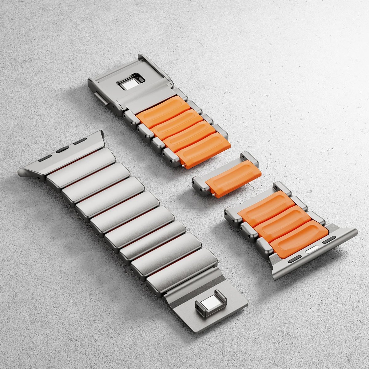 Titanium Band for Apple Watch Ultra 2025 49mm Series 11 10 46mm 45 44mm Rubber Watchband Luxury Magnetic Strap Iwatch 9 8 6 SE