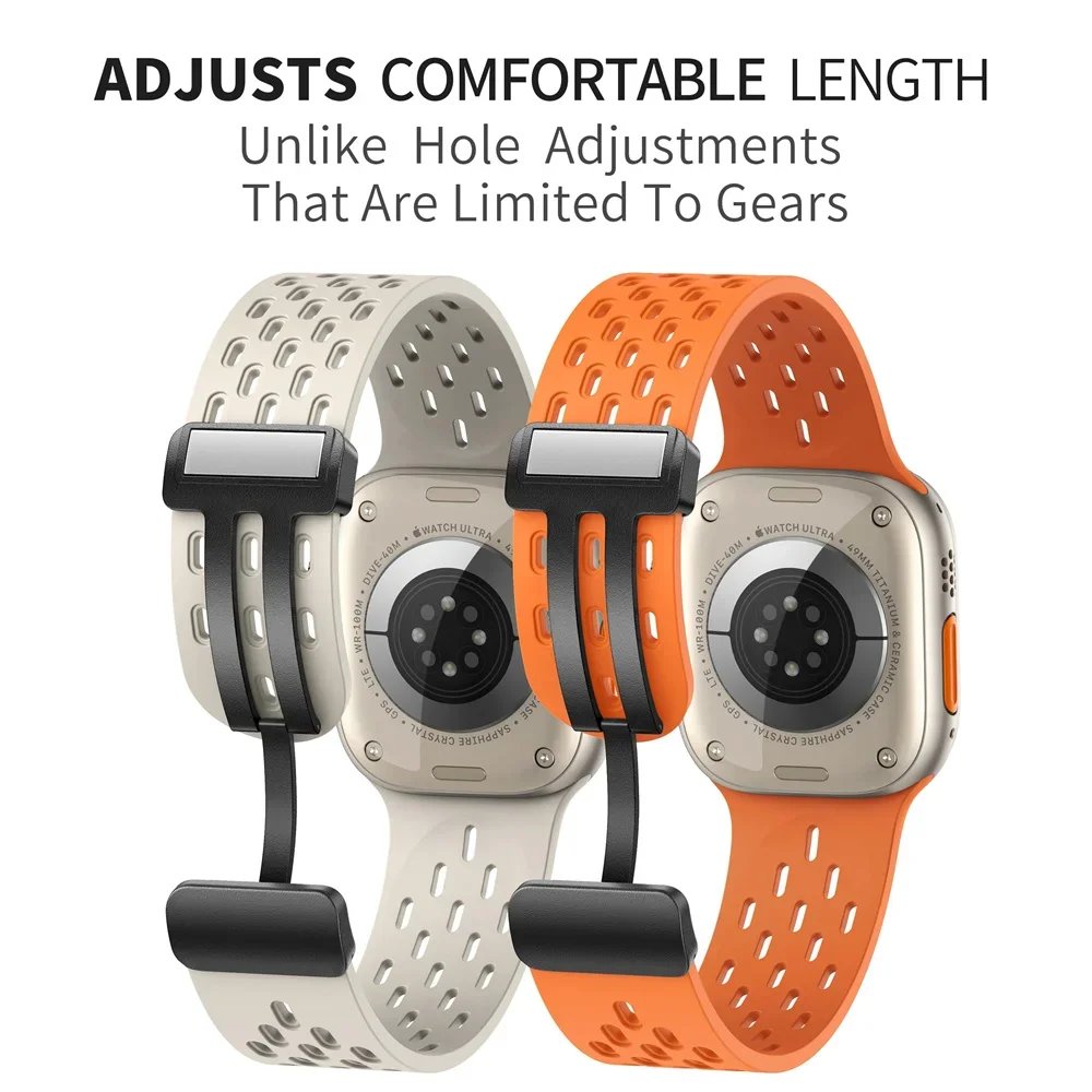 Magnetic band For Apple watch ultra 2 Strap 49mm 44mm 45mm 40mm 41mm 42 46 45mm Silicone Bracelet iWatch Series 10 9 7 8 se 6 5 Magnetic band For Apple watch ultra 2 Strap 49mm 44mm 45mm 40mm 41mm 42 46 45mm Silicone Bracelet iWatch Series 10 9 7 8 se 6 5