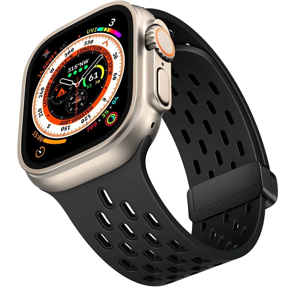 Magnetic band For Apple watch ultra 2 Strap 49mm 44mm 45mm 40mm 41mm 42 46 45mm Silicone Bracelet iWatch Series 10 9 7 8 se 6 5 Magnetic band For Apple watch ultra 2 Strap 49mm 44mm 45mm 40mm 41mm 42 46 45mm Silicone Bracelet iWatch Series 10 9 7 8 se 6 5