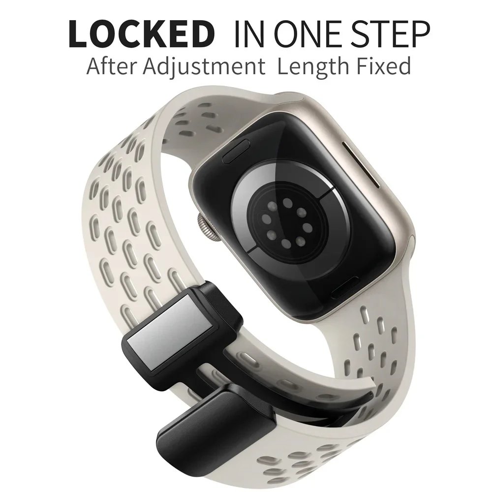 Magnetic band For Apple watch ultra 2 Strap 49mm 44mm 45mm 40mm 41mm 42 46 45mm Silicone Bracelet iWatch Series 10 9 7 8 se 6 5 Magnetic band For Apple watch ultra 2 Strap 49mm 44mm 45mm 40mm 41mm 42 46 45mm Silicone Bracelet iWatch Series 10 9 7 8 se 6 5