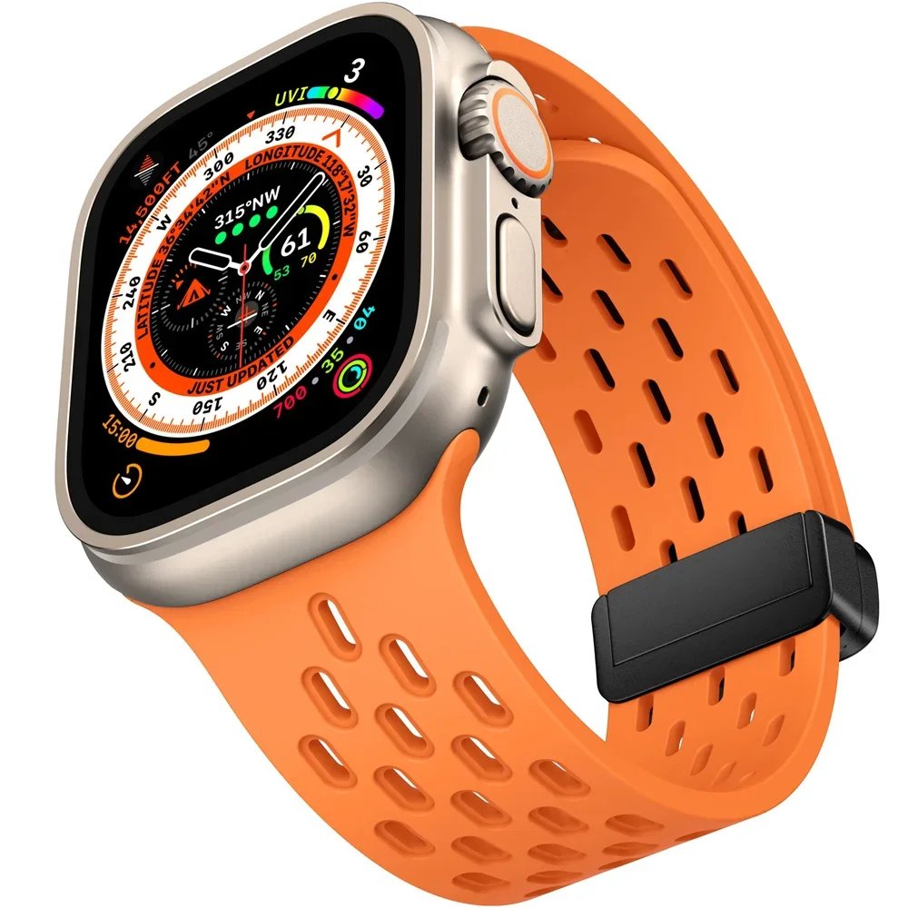 Magnetic band For Apple watch ultra 2 Strap 49mm 44mm 45mm 40mm 41mm 42 46 45mm Silicone Bracelet iWatch Series 10 9 7 8 se 6 5 Magnetic band For Apple watch ultra 2 Strap 49mm 44mm 45mm 40mm 41mm 42 46 45mm Silicone Bracelet iWatch Series 10 9 7 8 se 6 5
