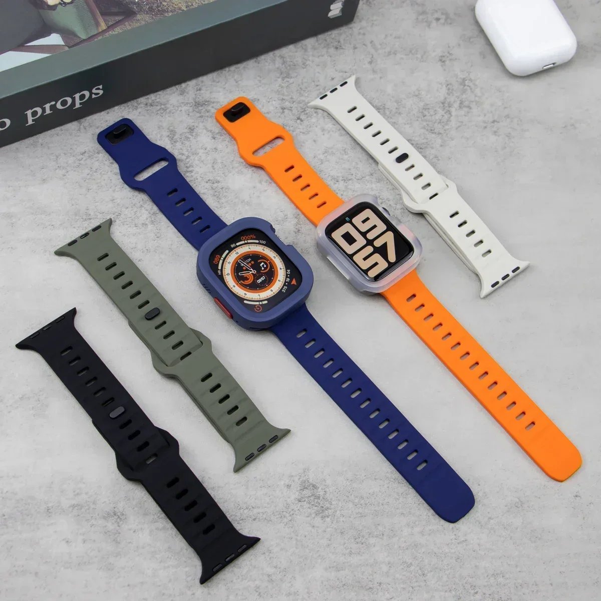 Silicone Case+Strap For Apple Watch Series 11 9 45mm Band 8 7 41mm SE3 6 5 4 44mm 40mm Rubber correa Strap iwatch Ultra 3 49mm Silicone Case+Strap For Apple Watch Series 11 9 45mm Band 8 7 41mm SE3 6 5 4 44mm 40mm Rubber correa Strap iwatch Ultra 3 49mm