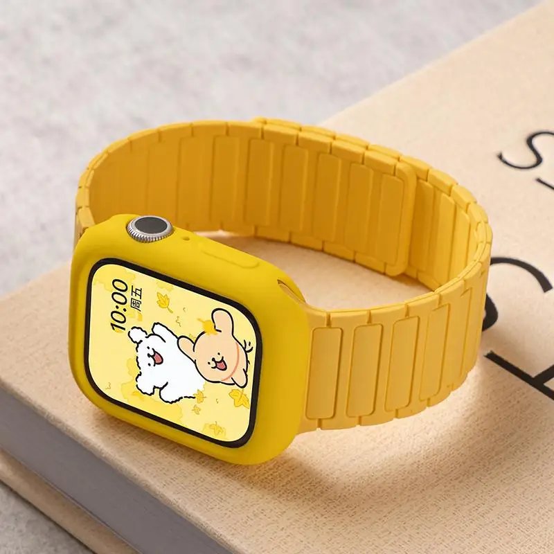 Strap + Case Soft Silicone Band For Apple Watch Ultra 3 49mm 46mm 42mm 44mm 40mm 45mm 41mm for iWatch Series 11 10 SE3 9 8 7 6 5 4