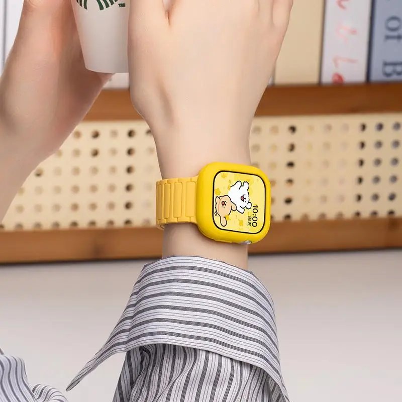 Strap + Case Soft Silicone Band For Apple Watch Ultra 3 49mm 46mm 42mm 44mm 40mm 45mm 41mm for iWatch Series 11 10 SE3 9 8 7 6 5 4