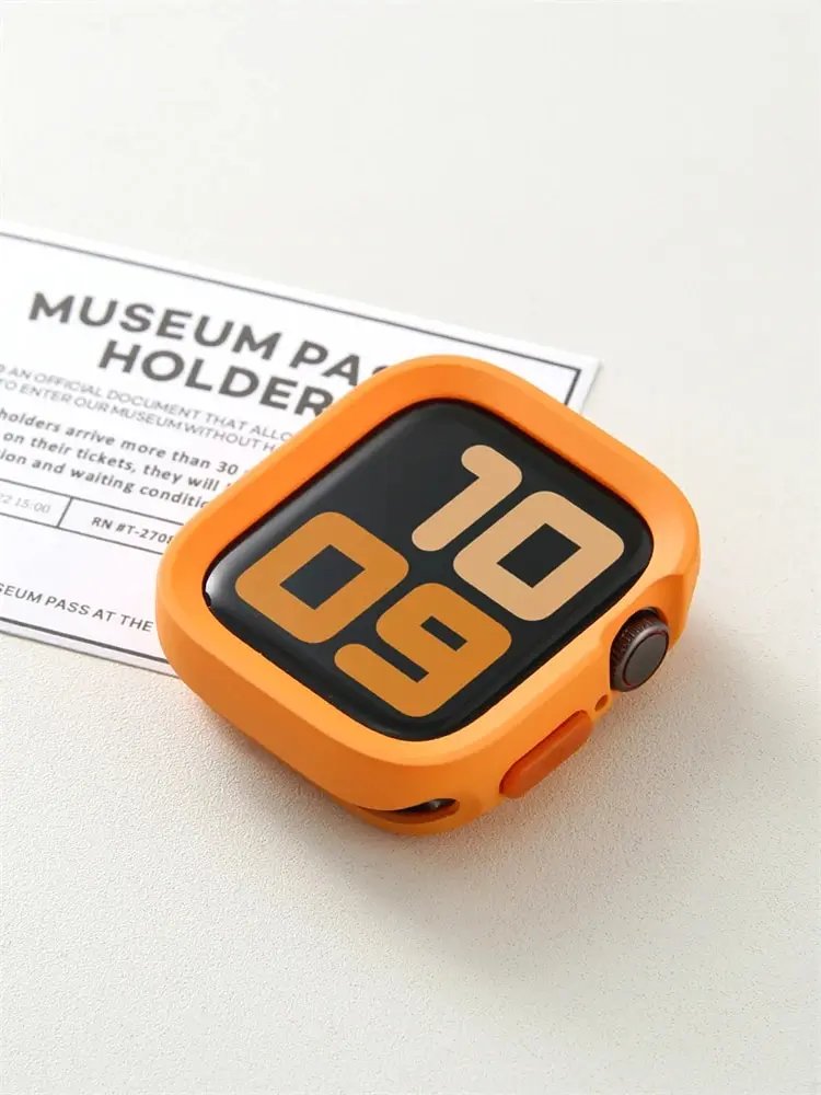 Soft Silicone Case For Apple Watch 9 8 7 6 SE 5 Sport Anti-drop Matte Cover For iwatch Ultra 49mm 41mm 40mm 44mm 45 mm