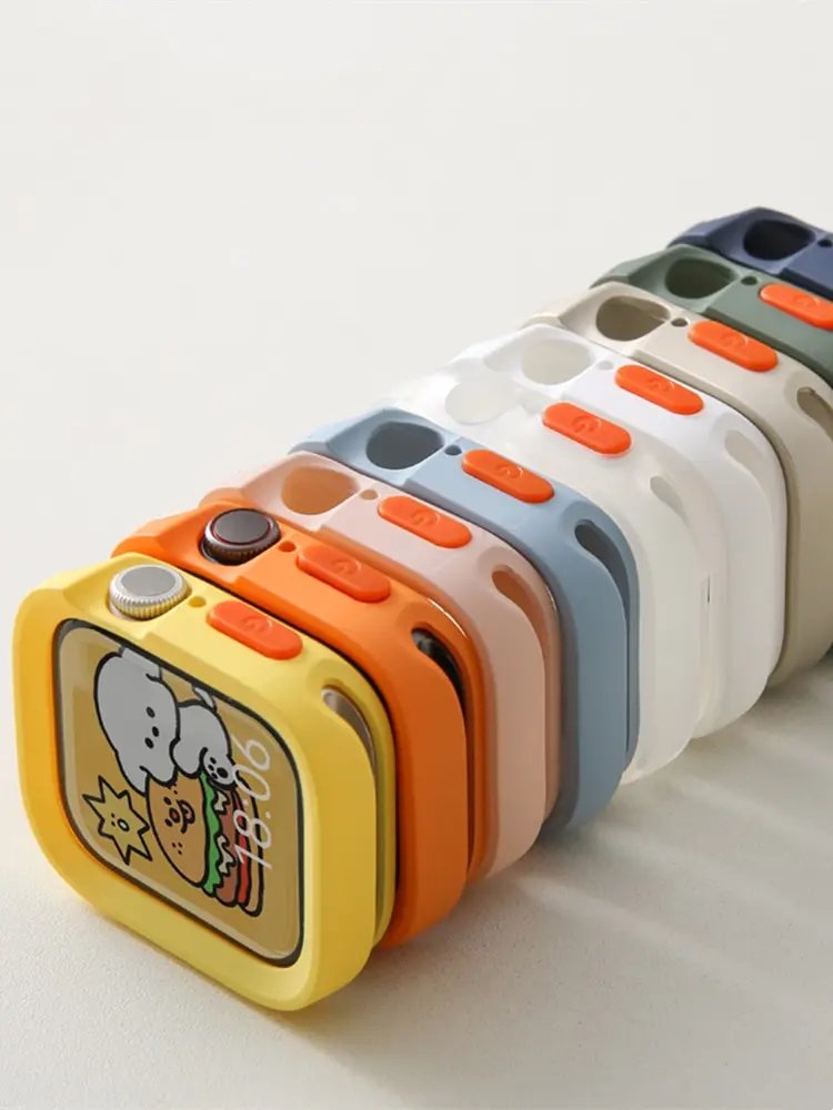 Soft Silicone Case For Apple Watch 9 8 7 6 SE 5 Sport Anti-drop Matte Cover For iwatch Ultra 49mm 41mm 40mm 44mm 45 mm