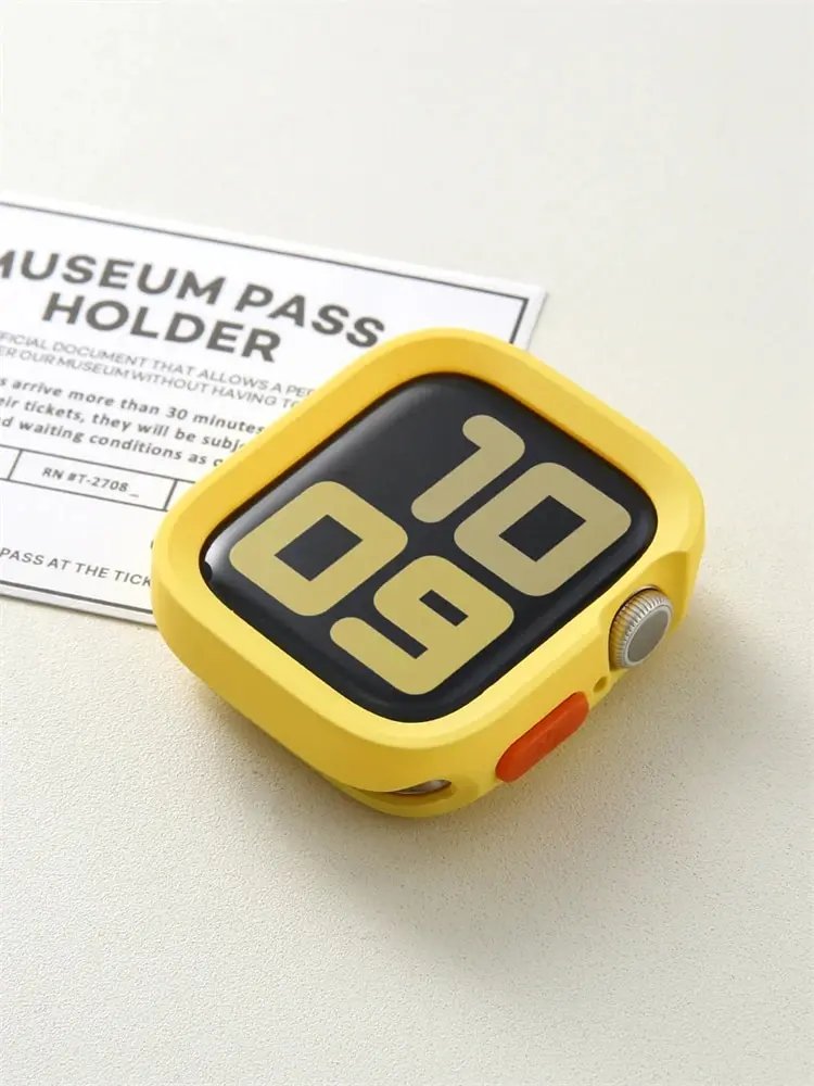 Soft Silicone Case For Apple Watch 9 8 7 6 SE 5 Sport Anti-drop Matte Cover For iwatch Ultra 49mm 41mm 40mm 44mm 45 mm