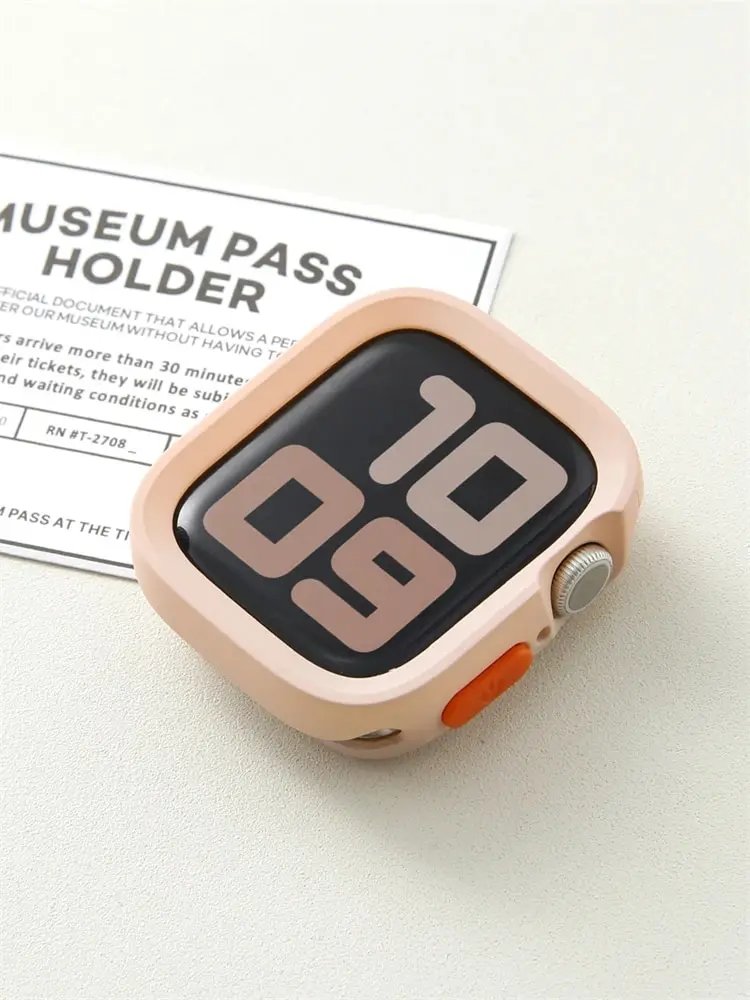 Soft Silicone Case For Apple Watch 9 8 7 6 SE 5 Sport Anti-drop Matte Cover For iwatch Ultra 49mm 41mm 40mm 44mm 45 mm