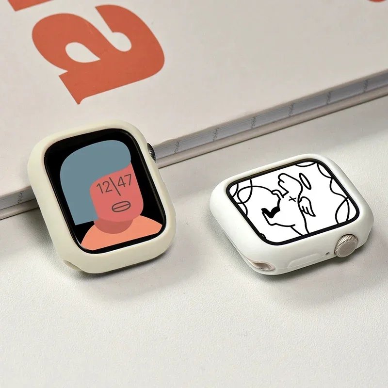 Silicone Cover For Apple Watch Case 10 42mm 46mm 44mm 40mm 45mm 41mm Accessories Bumper Shell Protector iWatch series SE 6 7 8 9 Silicone Cover For Apple Watch Case 10 42mm 46mm 44mm 40mm 45mm 41mm Accessories Bumper Shell Protector iWatch series SE 6 7 8 9