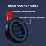 Lenovo HD200 Bluetooth Earphones Over-ear Foldable Computer Wireless Headphones Noise Cancellation HIFI Stereo Gaming Headset - Image 3