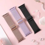 3 Pack Elastic Strap for Apple Watch Bands for Women 40mm 38mm 44mm 42mm 41mm 45mm Stretchy Wristband for Iwatch Series 9 8 7 6 - Image 5