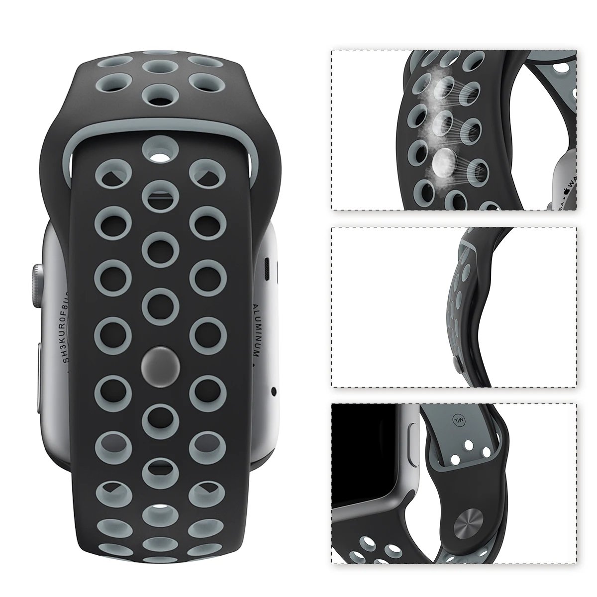 Silicone strap For Apple Watch bands 44 40mm 45 41mm 38mm 42mm belt bracelet for iWatch series se 9 8 7 6 5 3 ultra 2 band 49mm Silicone strap For Apple Watch bands 44 40mm 45 41mm 38mm 42mm belt bracelet for iWatch series se 9 8 7 6 5 3 ultra 2 band 49mm