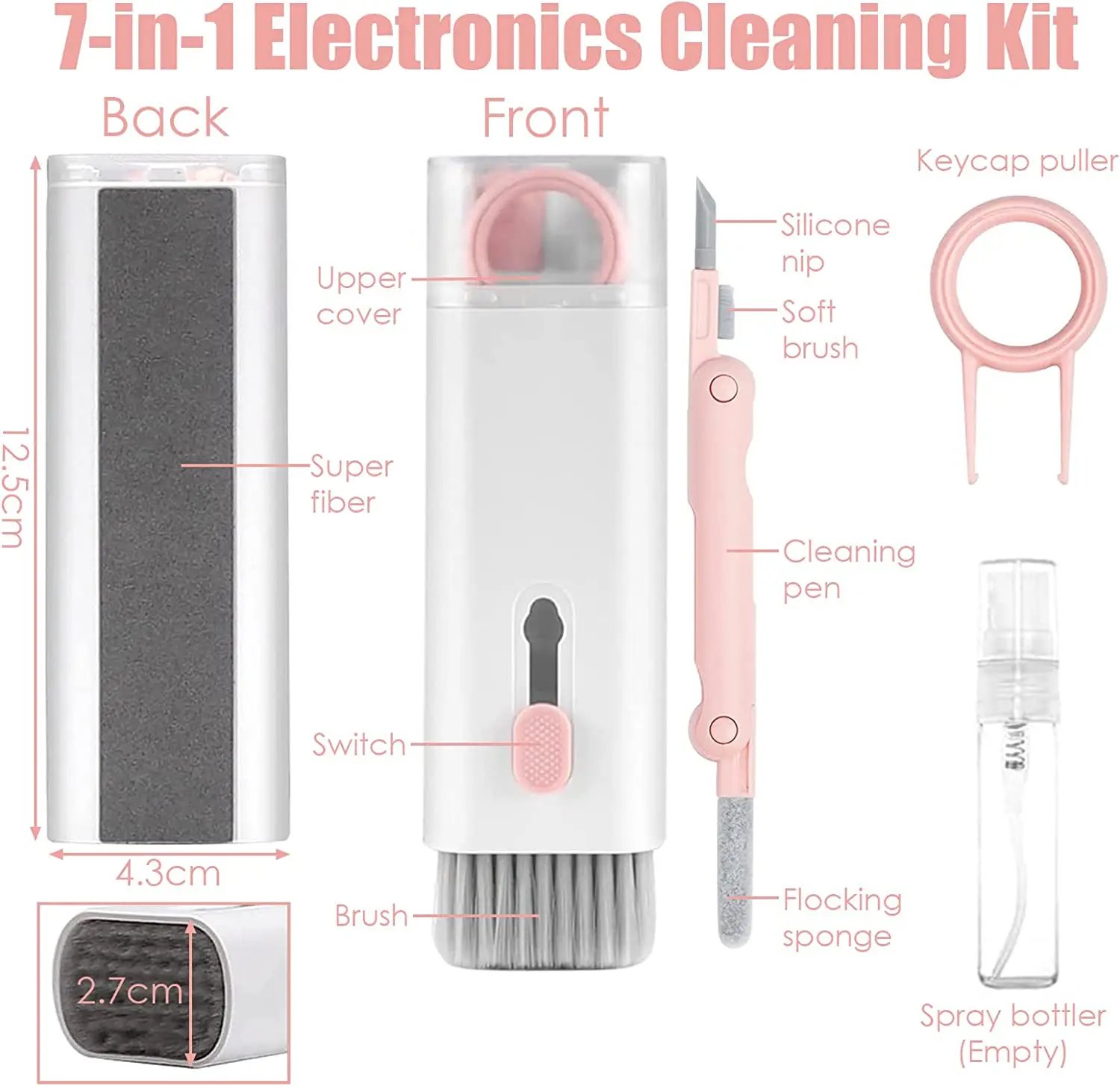 7 in 1 Electronic Cleaner Kit Laptop Keyboard Airpod Clean Multi-Function With Keycap Puller Bottle For Iphone MacBook Earbuds