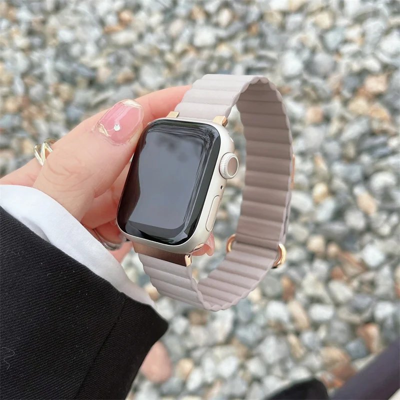 Leather Magnetic Strap for Apple Watch 10 Ultra Band 46mm 42mm 49/44mm 40mm 41mm 45mm Women Loop Bracelet iWatch Series 9 8 SE 7 Leather Magnetic Strap for Apple Watch 10 Ultra Band 46mm 42mm 49/44mm 40mm 41mm 45mm Women Loop Bracelet iWatch Series 9 8 SE 7